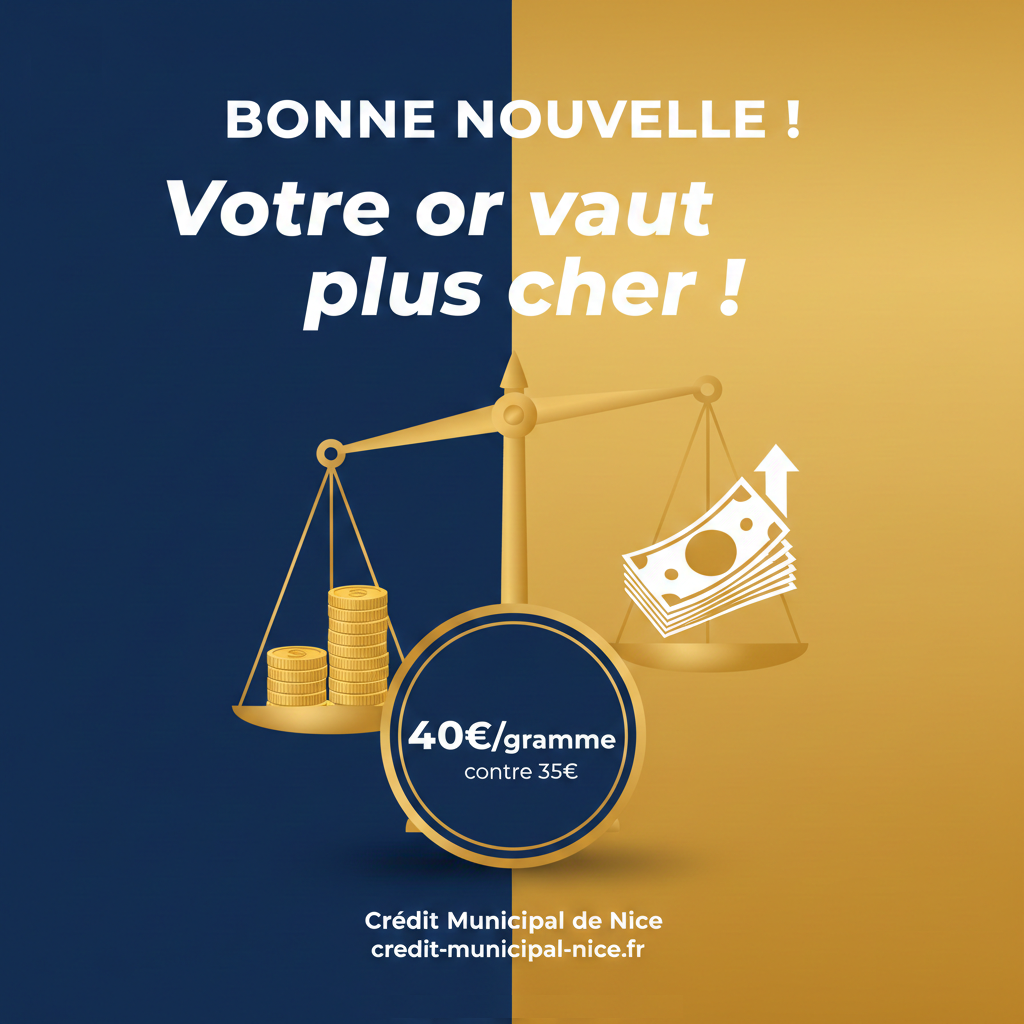 Revalorisation du montant de prêt au gramme d’or