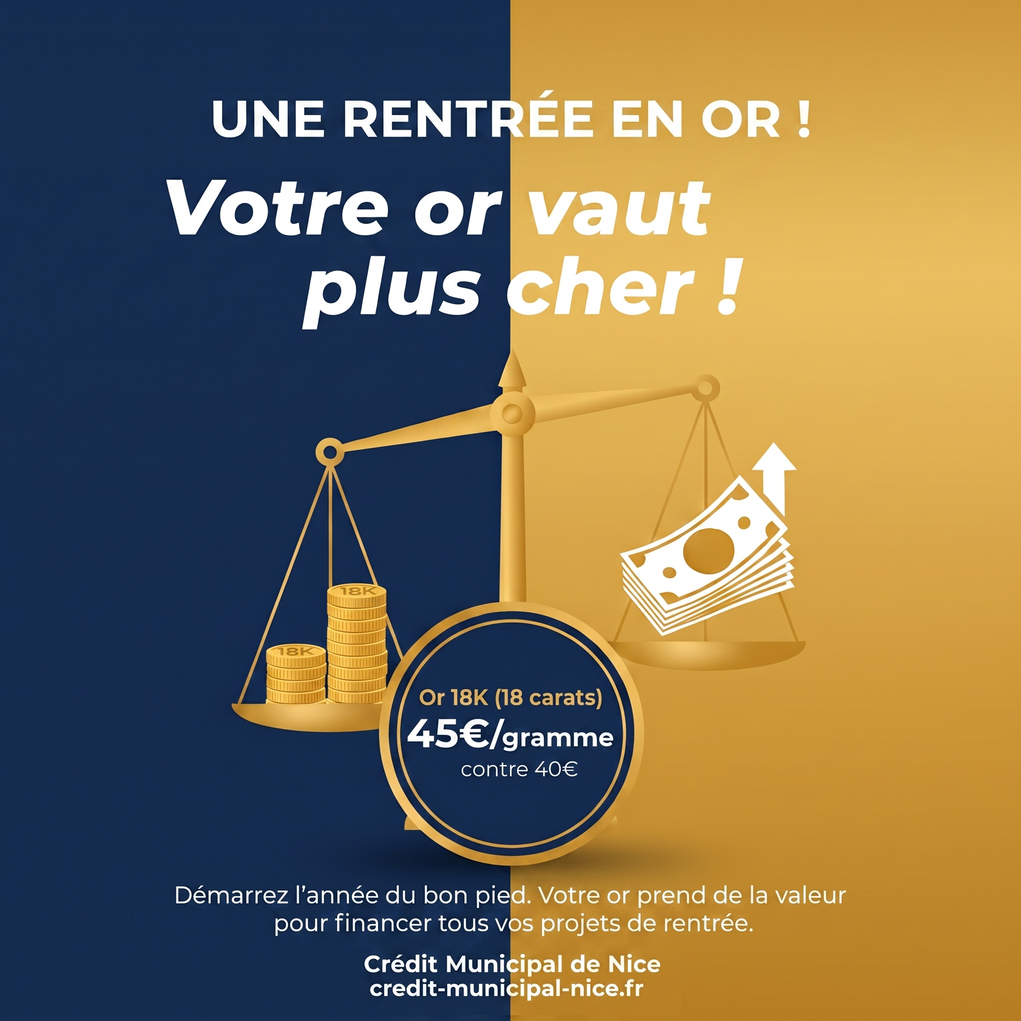 Revalorisation du montant de prêt au gramme d’or