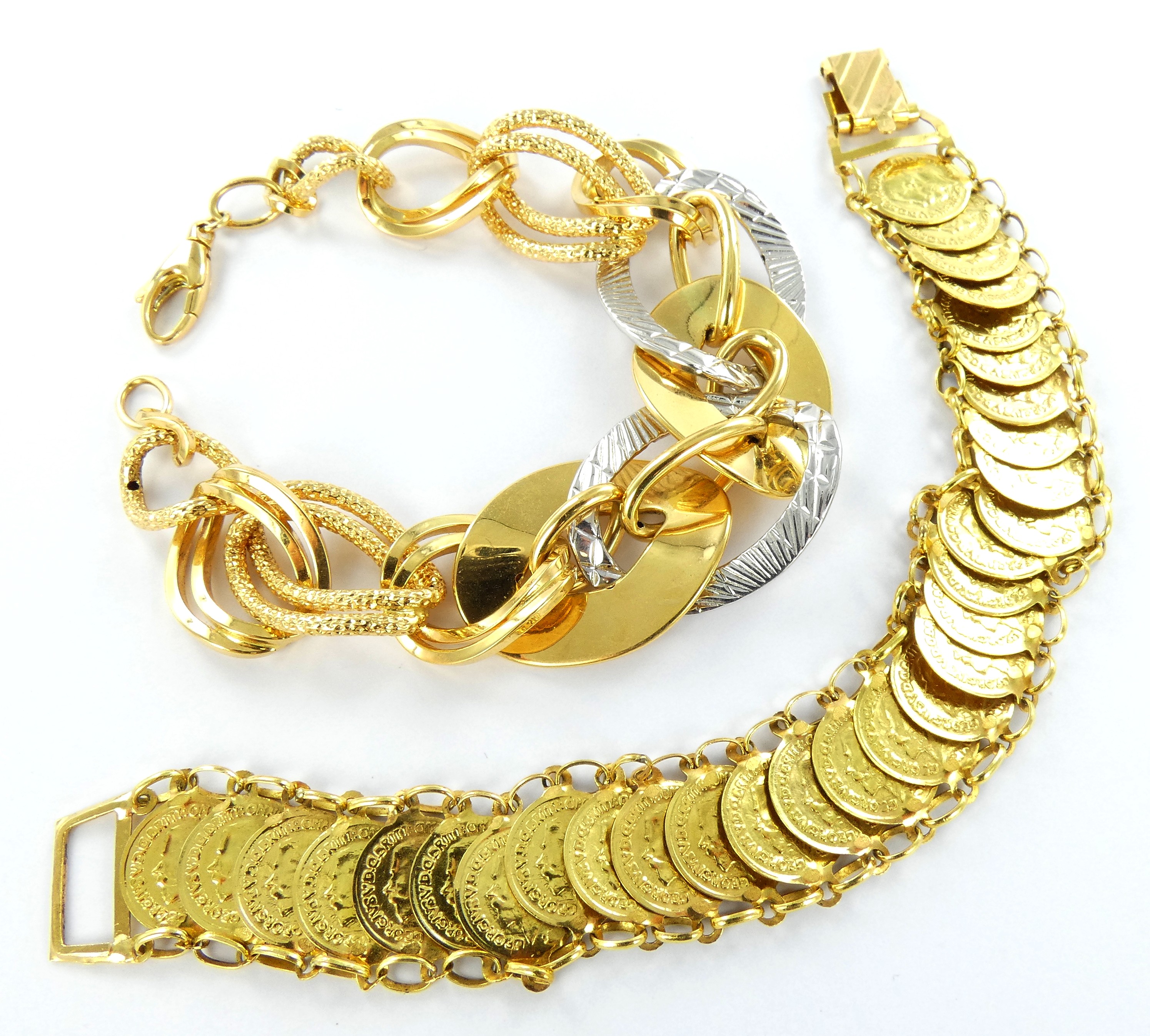 Lot 8 — 1 Bracelet Or 750 mil. Non poinçonné, 14.5g, 1 Bracelet Or 7
